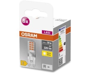 Osram LED Lampe ersetzt 30W G9 Brenner in Transparent 2,6W 320lm 2700K 5er Pack transparent