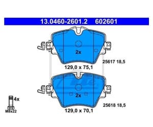 ATE Bremsbeläge vorne für Mini Countryman BMW 5 3 2 X1 X4 Z4 X2 (13.0460-2601.2)